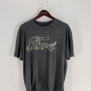 Ford Camo‎ Logo Official Licensed Graphic T-Shirt Charcoal Gray Size 2XL(50-52)